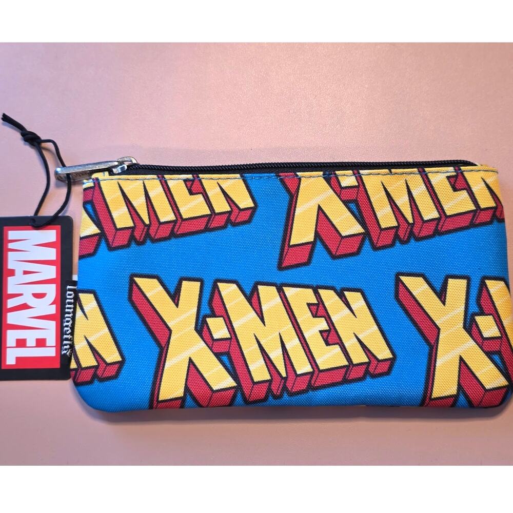 Loungefly Marvel X-MEN Logo Nylon Pouch Cosmetic Pencil Pouch | NWT